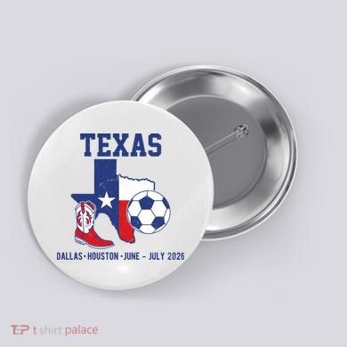 Texas Soccer 2026 Button