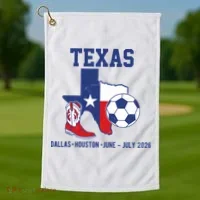 Texas Soccer 2026 Golf Towel thumb 1