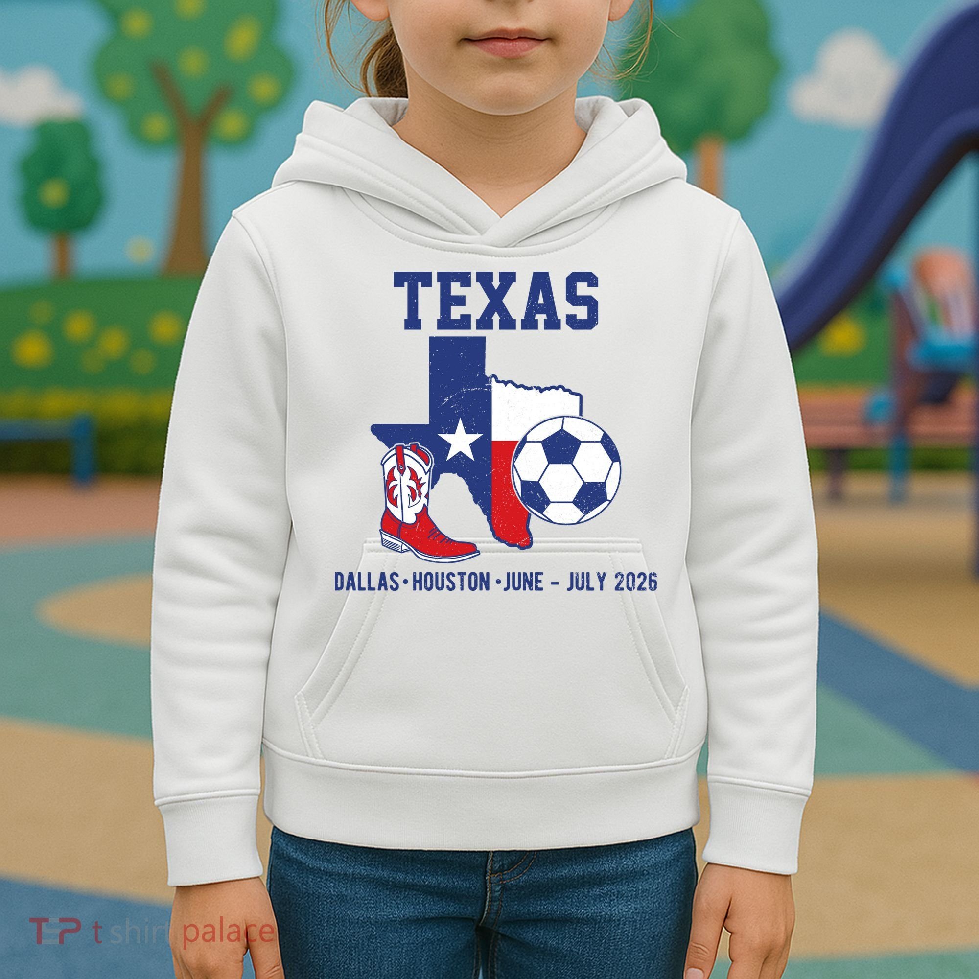 Texas Soccer 2026 Kids Hoodie