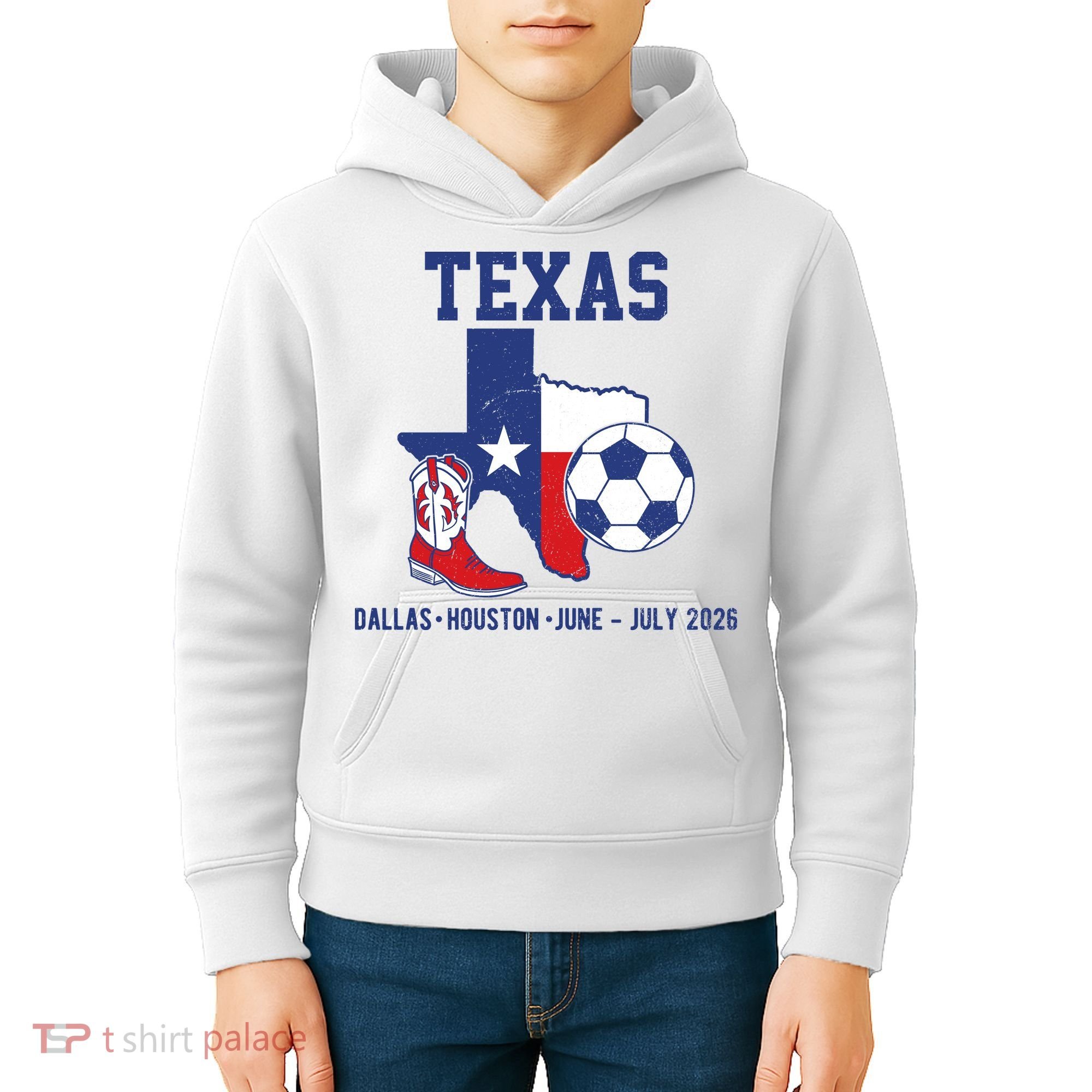 Texas Soccer 2026 Kids Hoodie