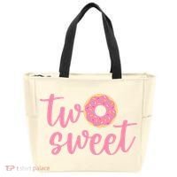 two sweet 2nd birthday decoration Donut Tote Bag thumb 0
