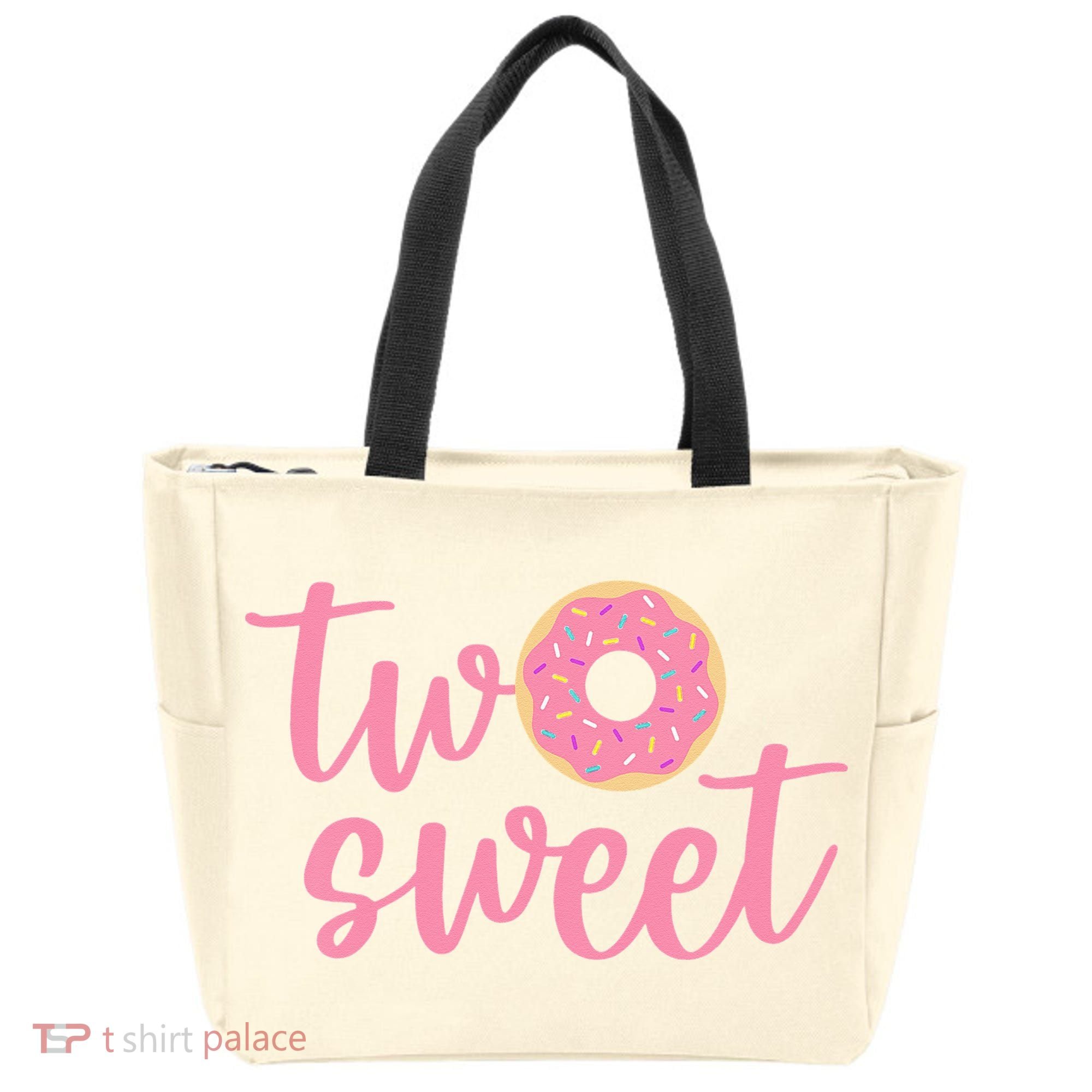 two sweet 2nd birthday decoration Donut Tote Bag