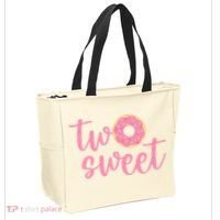 two sweet 2nd birthday decoration Donut Tote Bag thumb 2