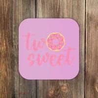 two sweet 2nd birthday decoration Donut Coaster thumb 0