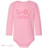 two sweet 2nd birthday decoration Donut Baby Long Sleeve Bodysuit thumb 0