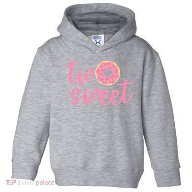 two sweet 2nd birthday decoration Donut Toddler Hoodie