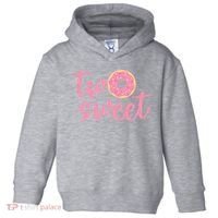 two sweet 2nd birthday decoration Donut Toddler Hoodie thumb 0