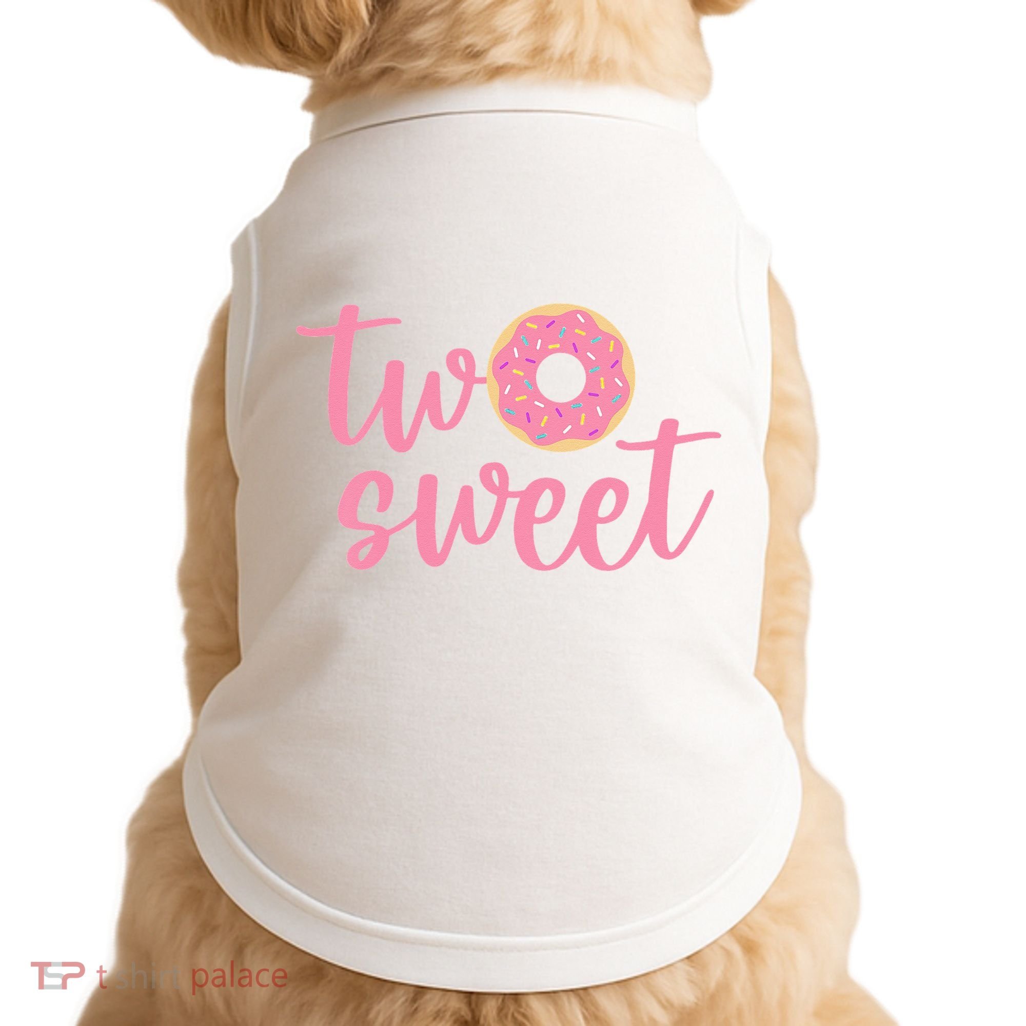two sweet 2nd birthday decoration Donut Doggie Tank