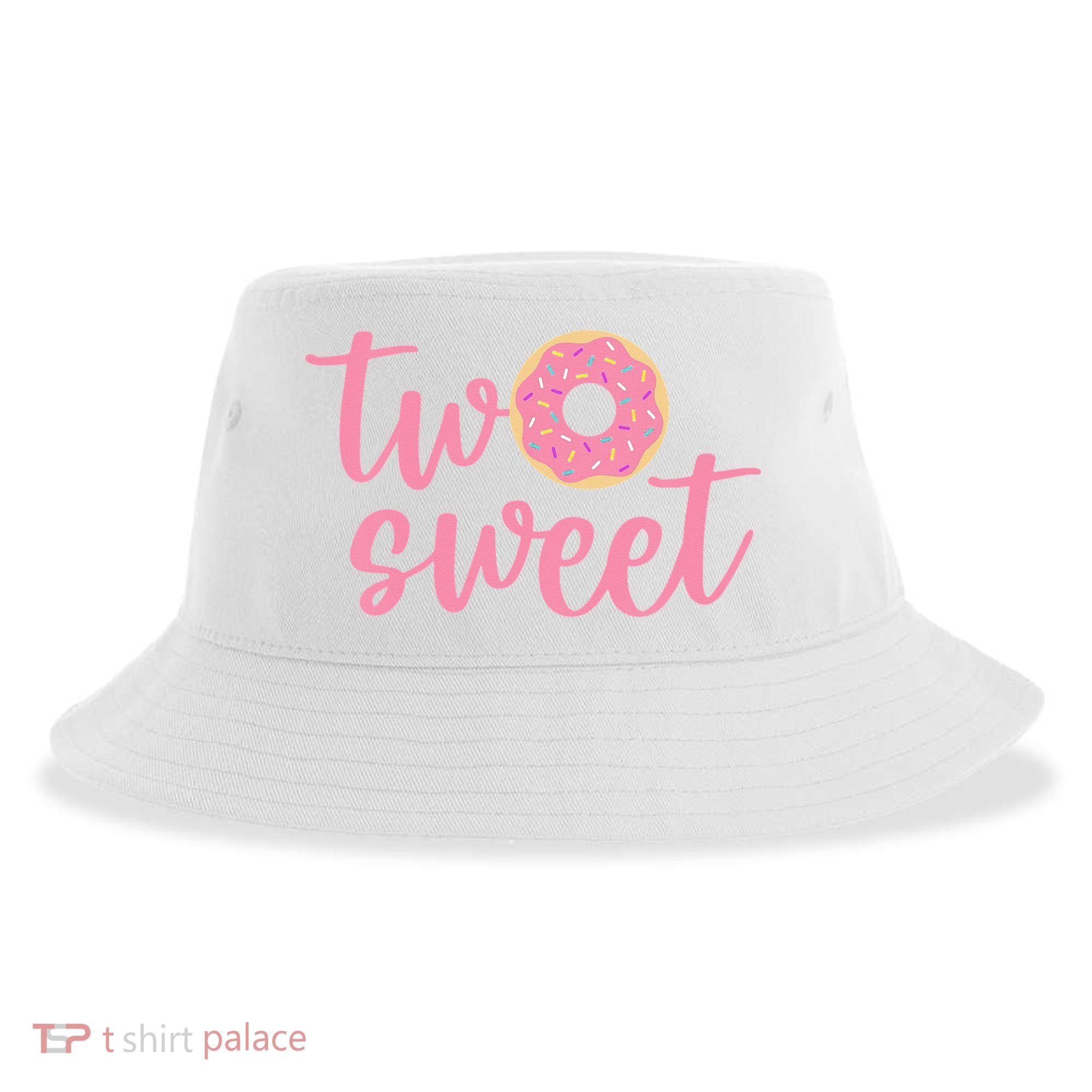 two sweet 2nd birthday decoration Donut Sustainable Bucket Hat