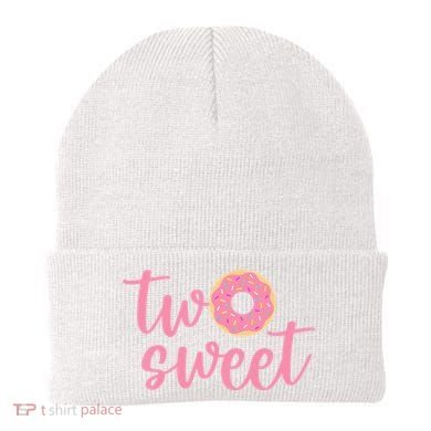 two sweet 2nd birthday decoration Donut Beanie