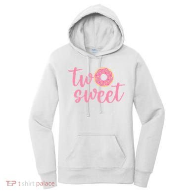 two sweet 2nd birthday decoration Donut Women's Hoodie