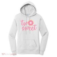 two sweet 2nd birthday decoration Donut Women's Hoodie thumb 0