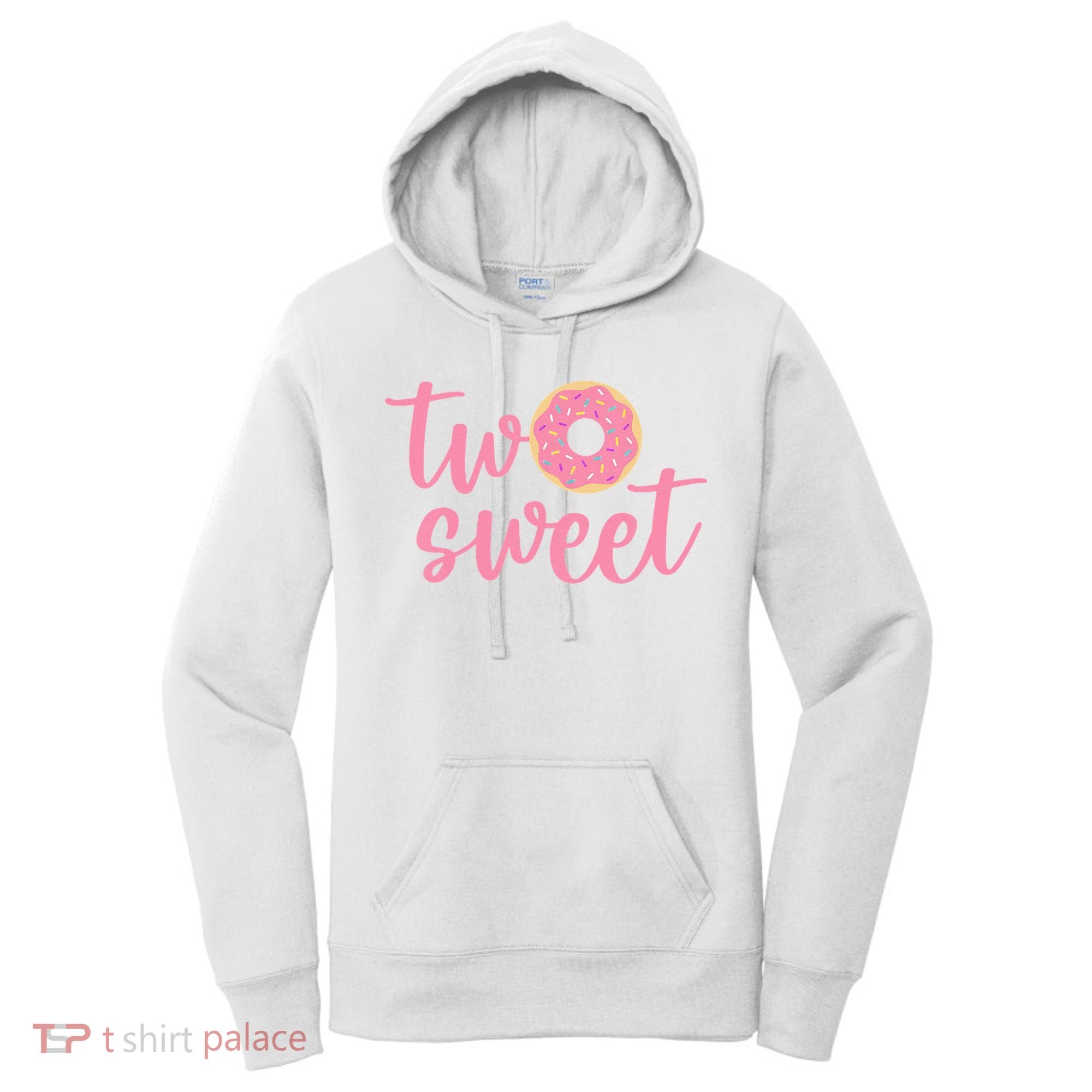 two sweet 2nd birthday decoration Donut Women's Hoodie