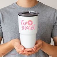 two sweet 2nd birthday decoration Donut Tumbler thumb 2