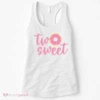 two sweet 2nd birthday decoration Donut Women's Tank Top thumb 0
