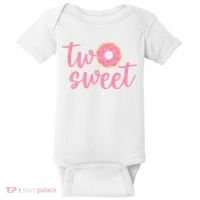 two sweet 2nd birthday decoration Donut Baby Bodysuit thumb 0