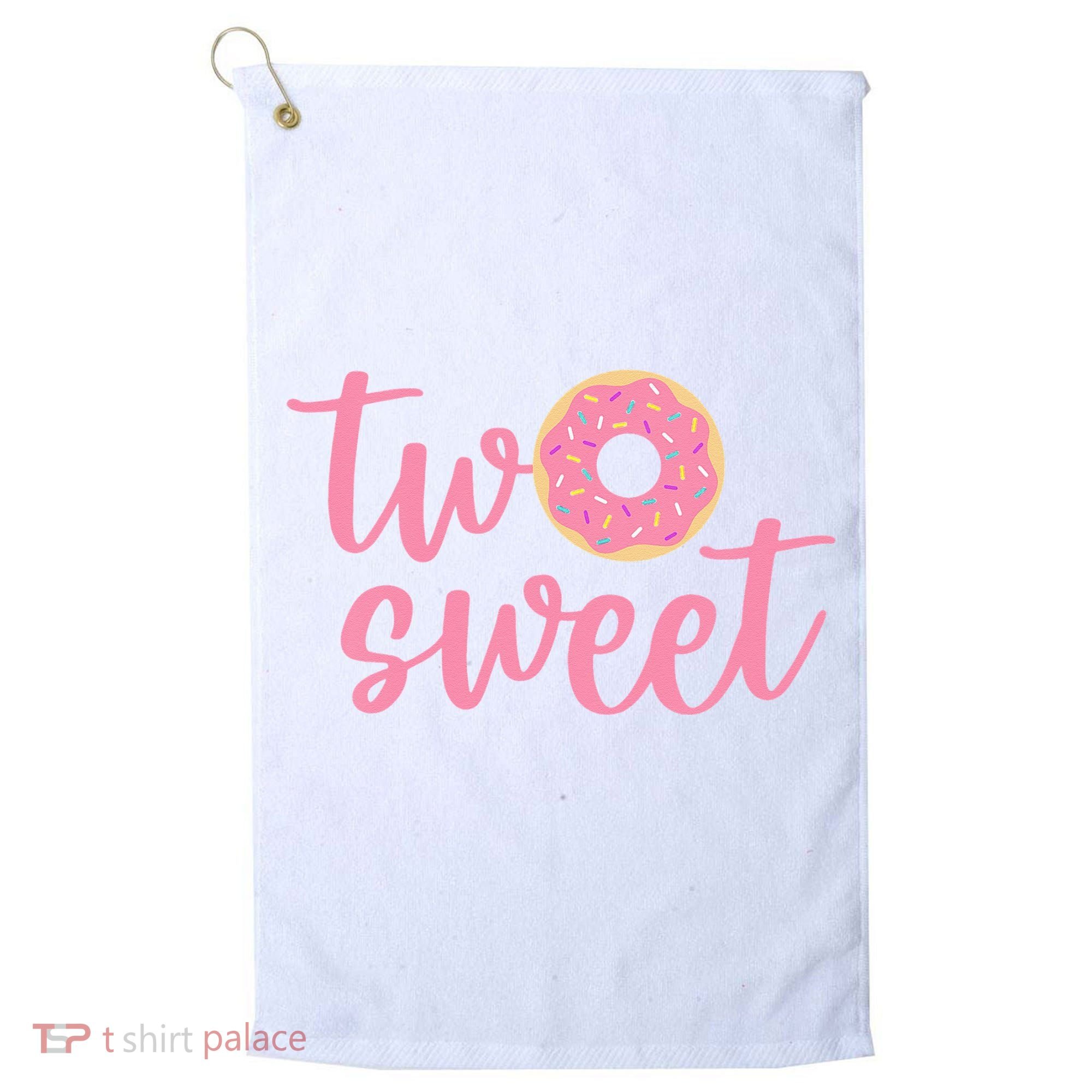 two sweet 2nd birthday decoration Donut Golf Towel