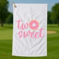 two sweet 2nd birthday decoration Donut Golf Towel thumb 1
