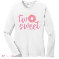two sweet 2nd birthday decoration Donut Women's Long Sleeve Shirt thumb 0