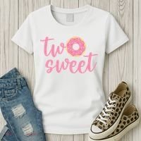 two sweet 2nd birthday decoration Donut Women's T-Shirt thumb 3