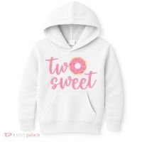 two sweet 2nd birthday decoration Donut Kids Hoodie thumb 0