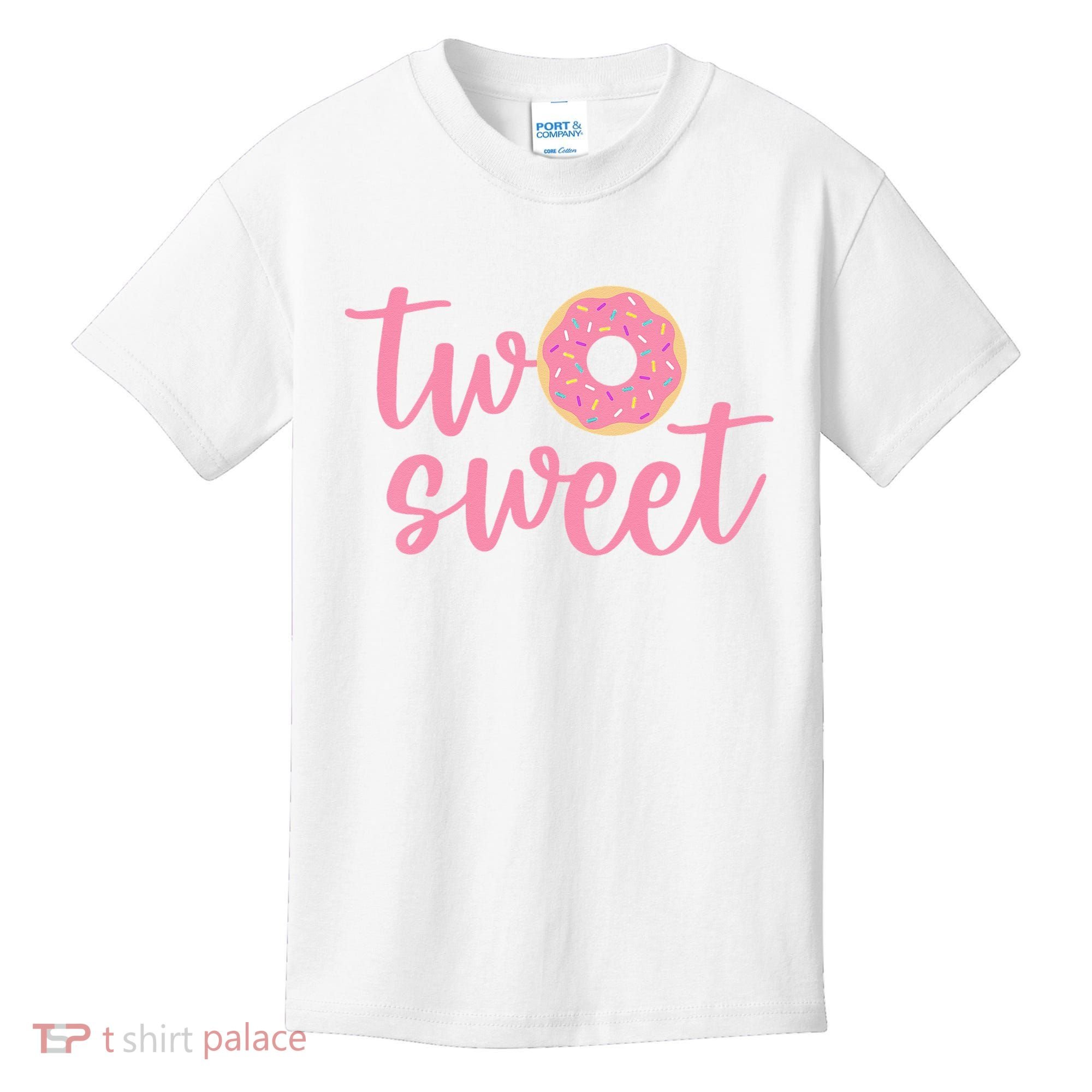 two sweet 2nd birthday decoration Donut Kids T-Shirt