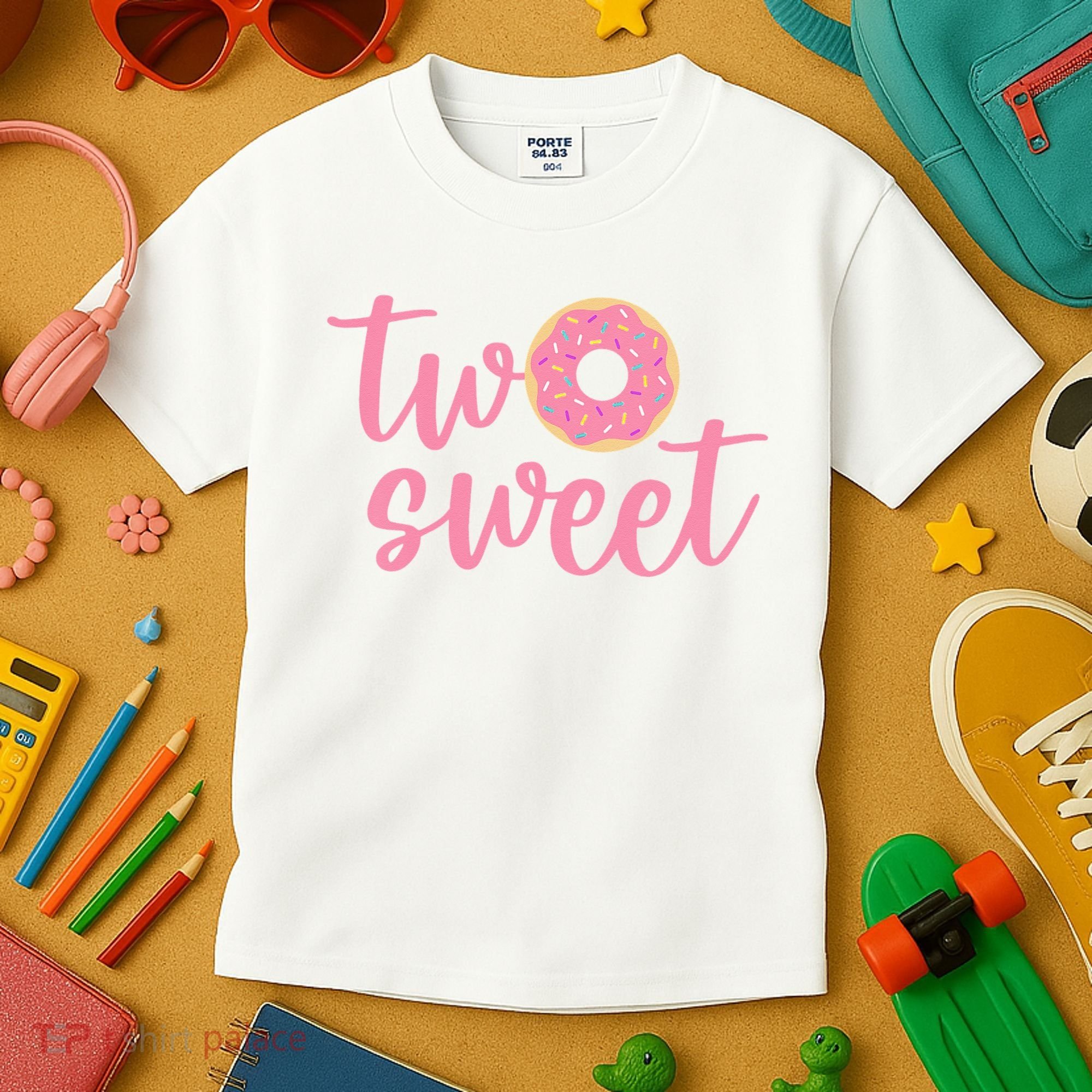 two sweet 2nd birthday decoration Donut Kids T-Shirt