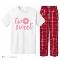 two sweet 2nd birthday decoration Donut Kids Plaid Pajama Set thumb 0