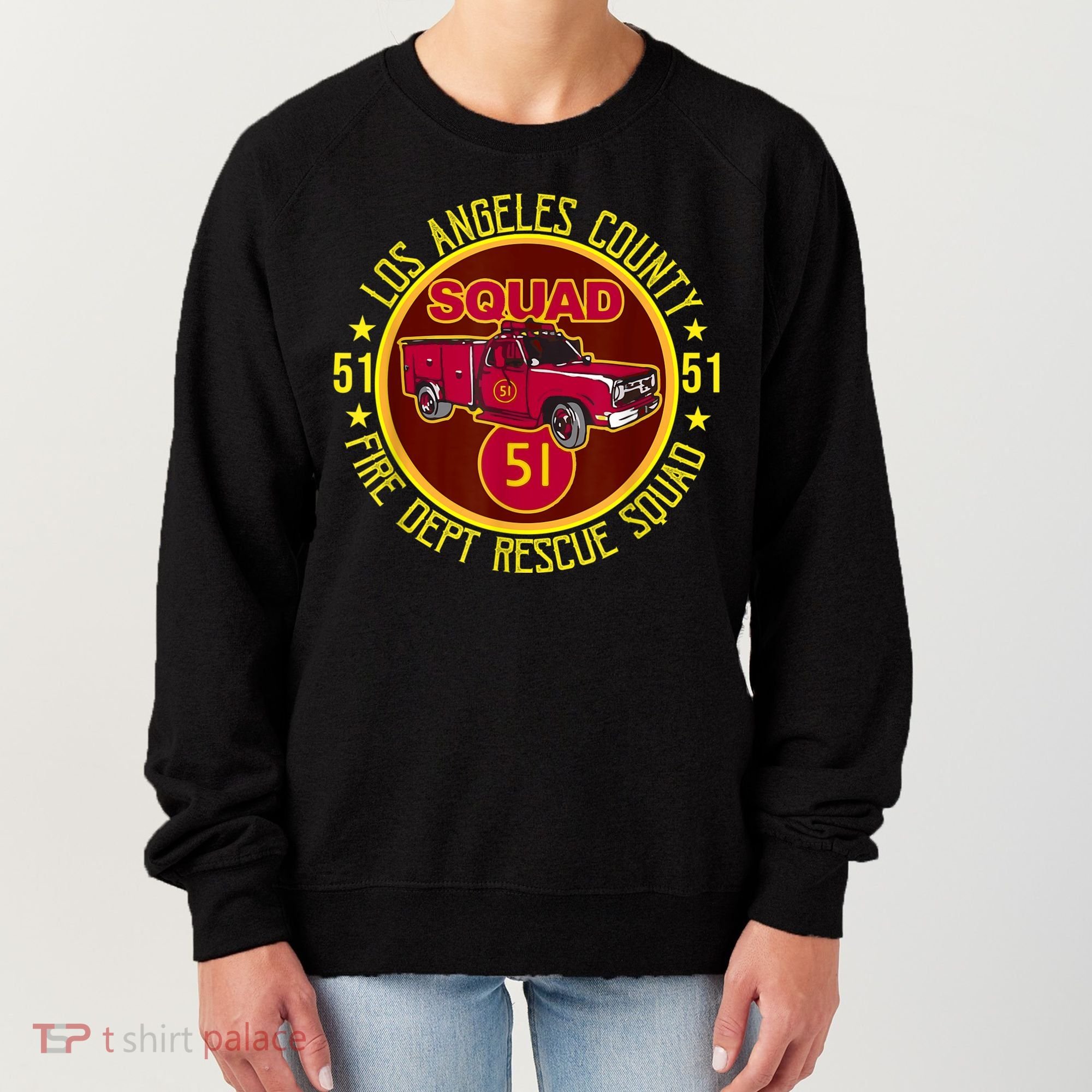 Truck Side 51 Emergency Squad Logo Essential Women's Sweatshirt