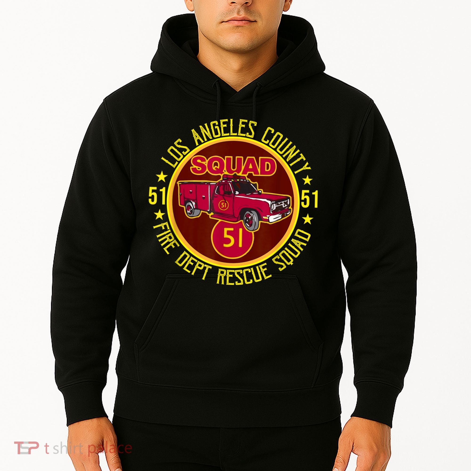 Truck Side 51 Emergency Squad Logo Essential Hoodie