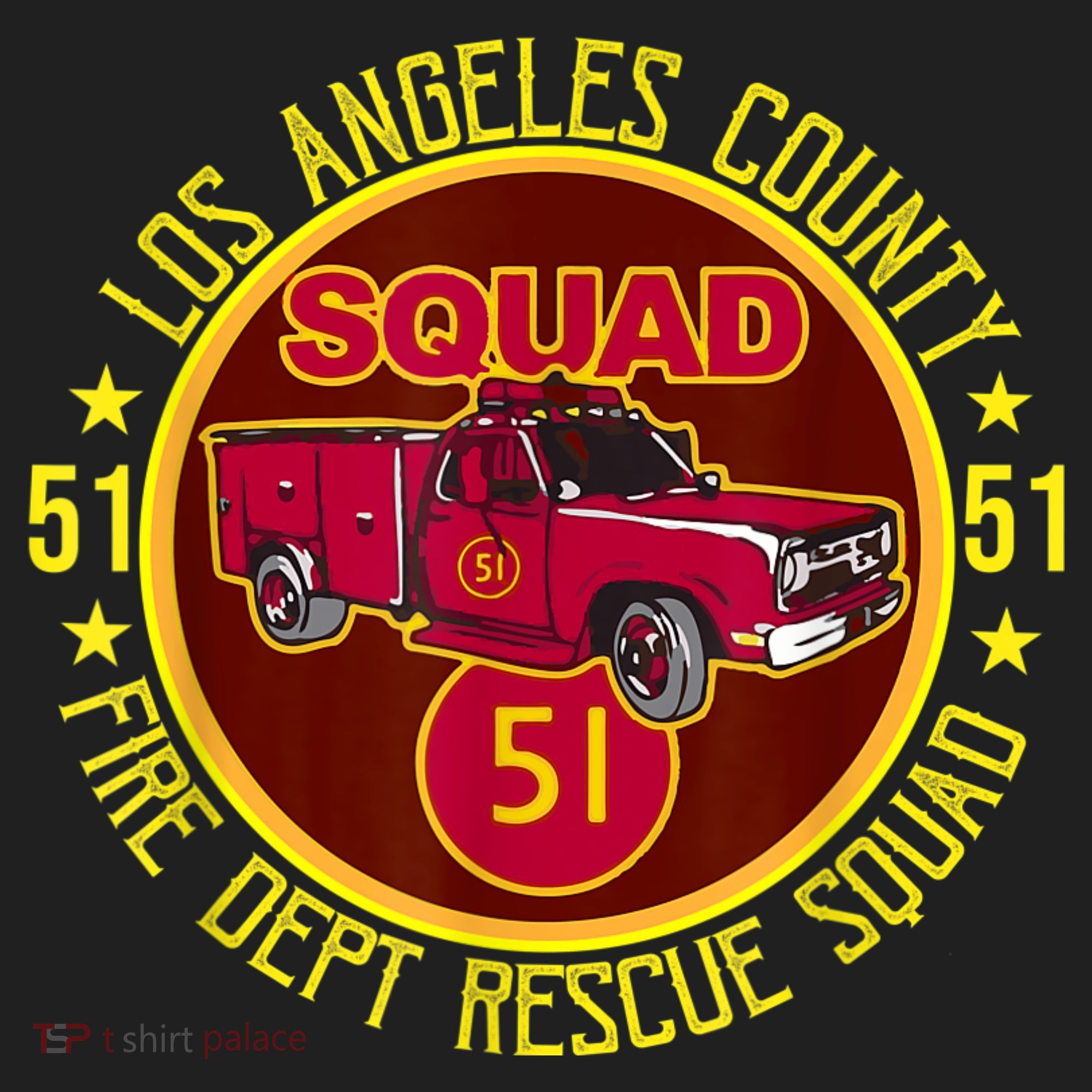 Truck Side 51 Emergency Squad Logo Essential Beanie