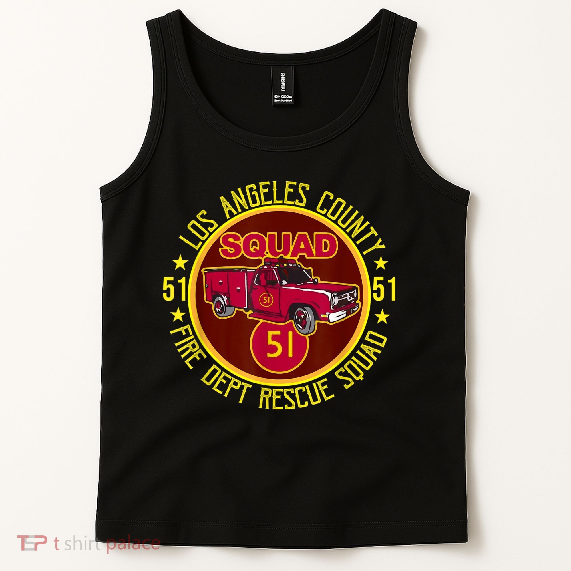 Truck Side 51 Emergency Squad Logo Essential Tank Top