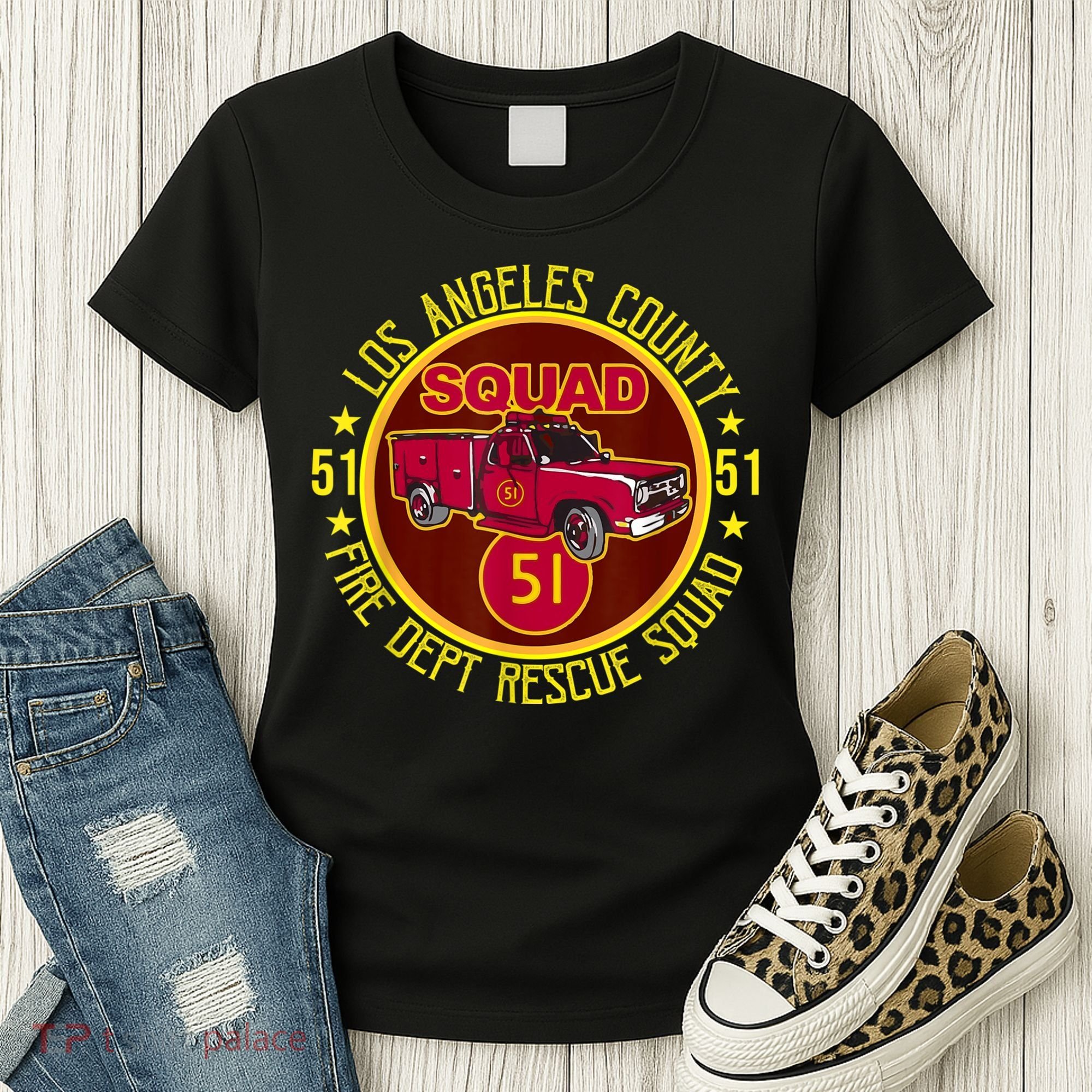 Truck Side 51 Emergency Squad Logo Essential Women's T-Shirt