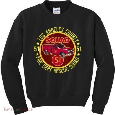 Truck Side 51 Emergency Squad Logo Essential Kids Sweatshirt