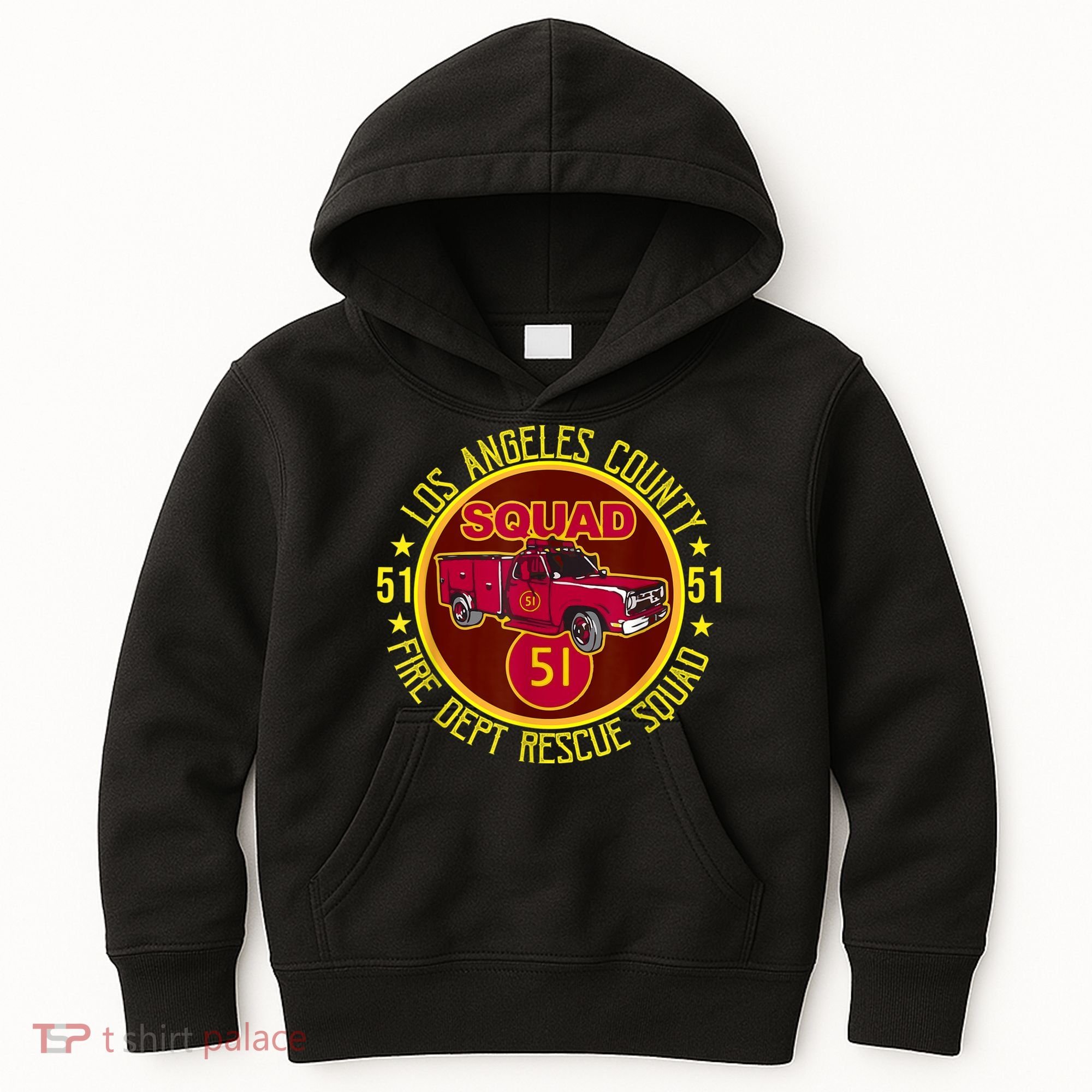 Truck Side 51 Emergency Squad Logo Essential Kids Hoodie