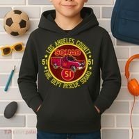 Truck Side 51 Emergency Squad Logo Essential Kids Hoodie thumb 2