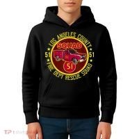 Truck Side 51 Emergency Squad Logo Essential Kids Hoodie thumb 4