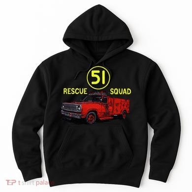 Truck Side 51 Emergency Squad Logo Essential Hoodie