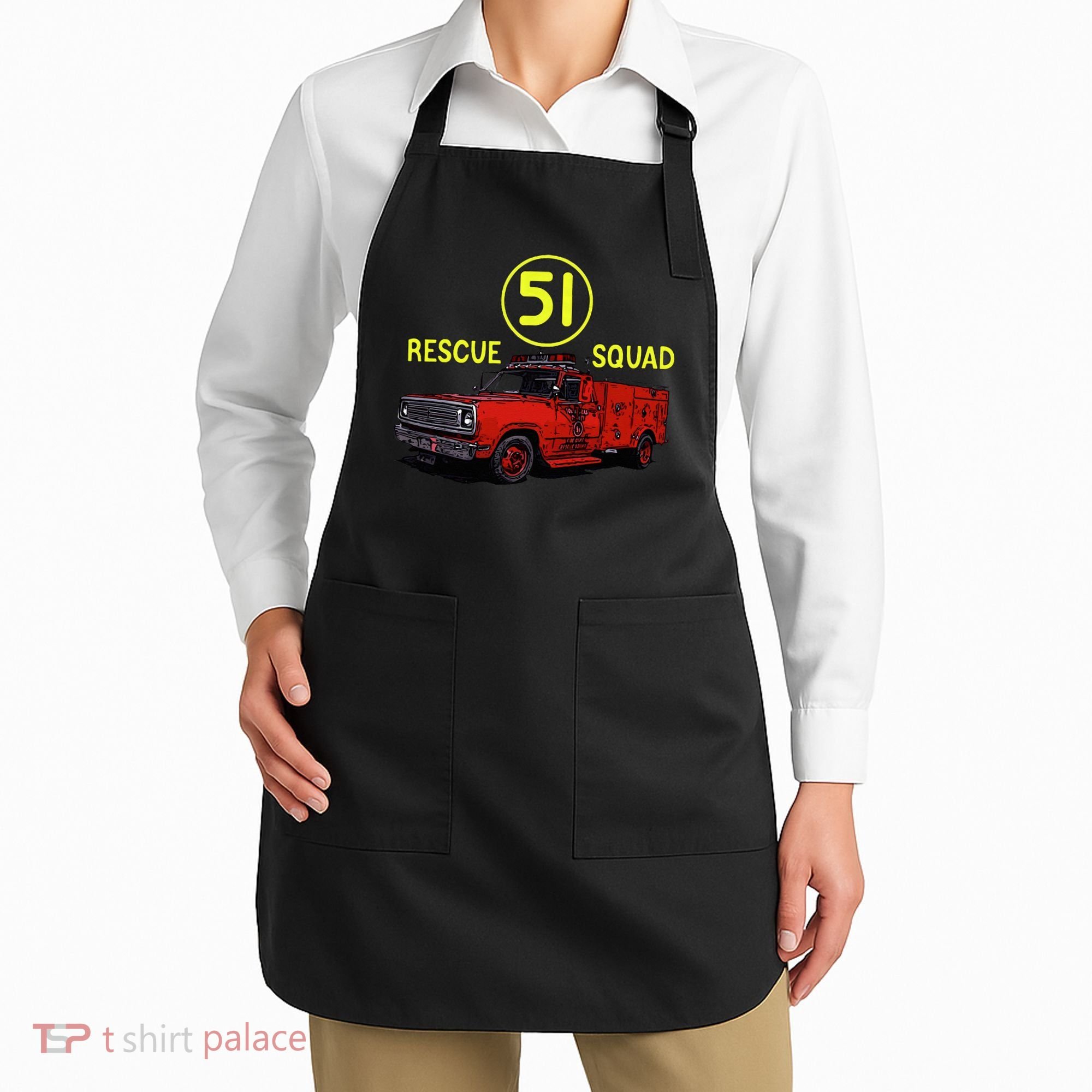 Truck Side 51 Emergency Squad Logo Essential Apron