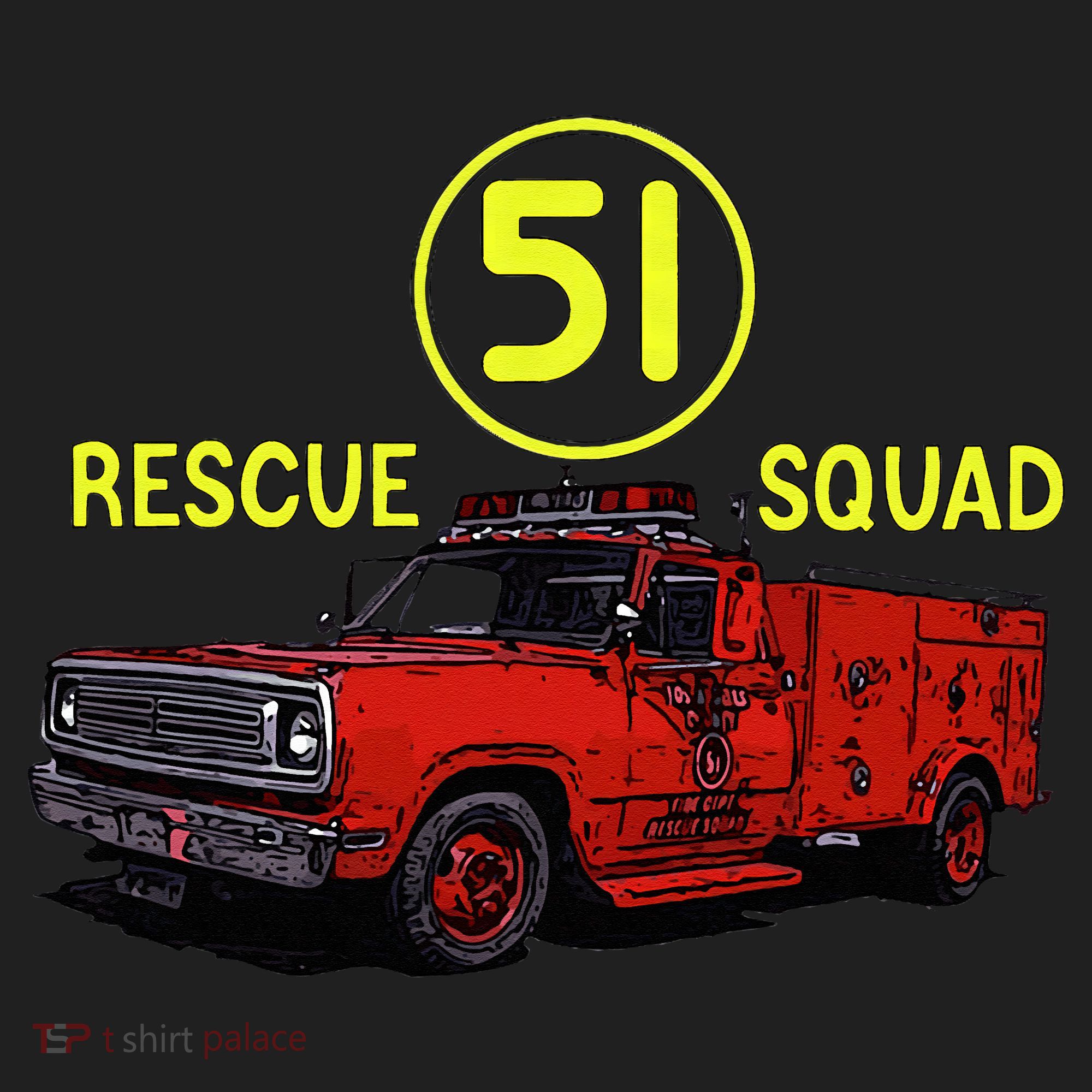 Truck Side 51 Emergency Squad Logo Essential Beanie