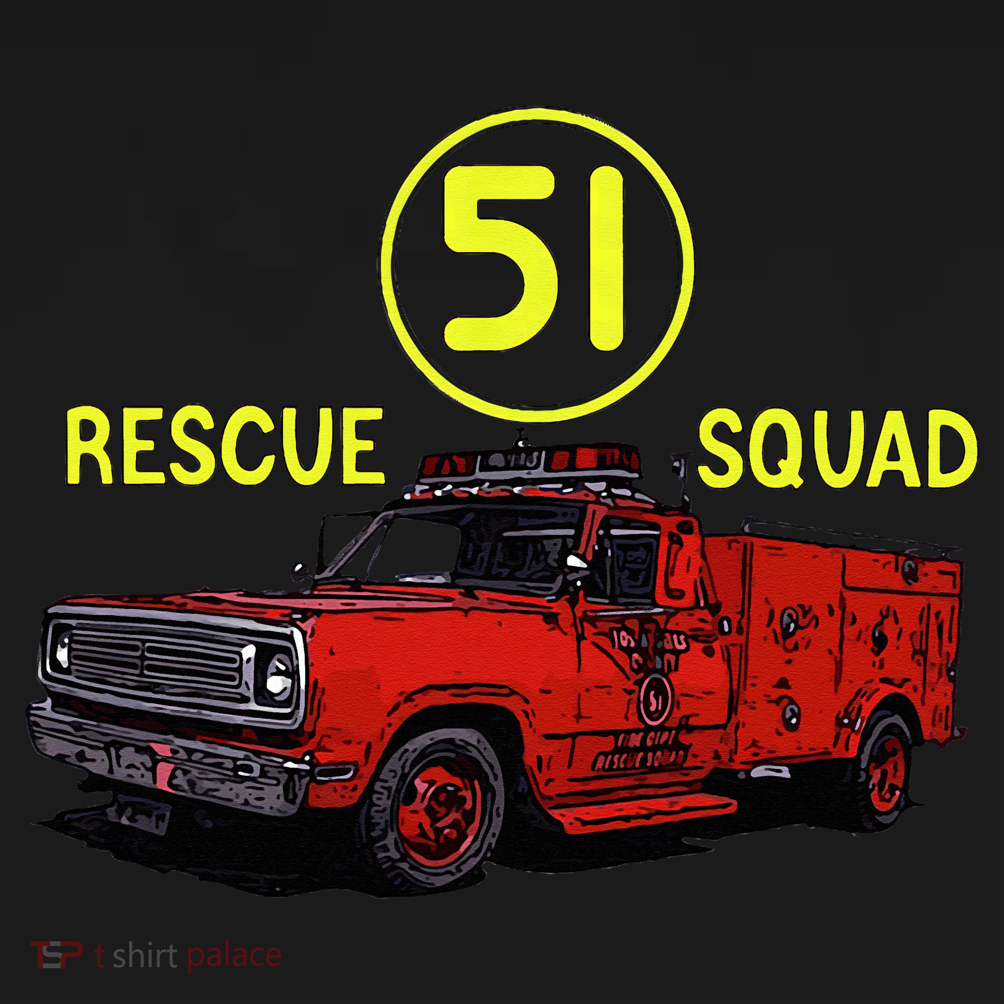 Truck Side 51 Emergency Squad Logo Essential Polo