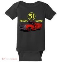 Truck Side 51 Emergency Squad Logo Essential Baby Bodysuit thumb 0