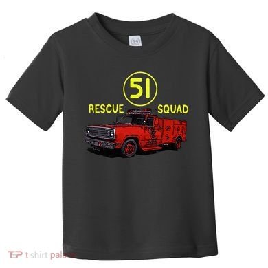 Truck Side 51 Emergency Squad Logo Essential Toddler T-Shirt