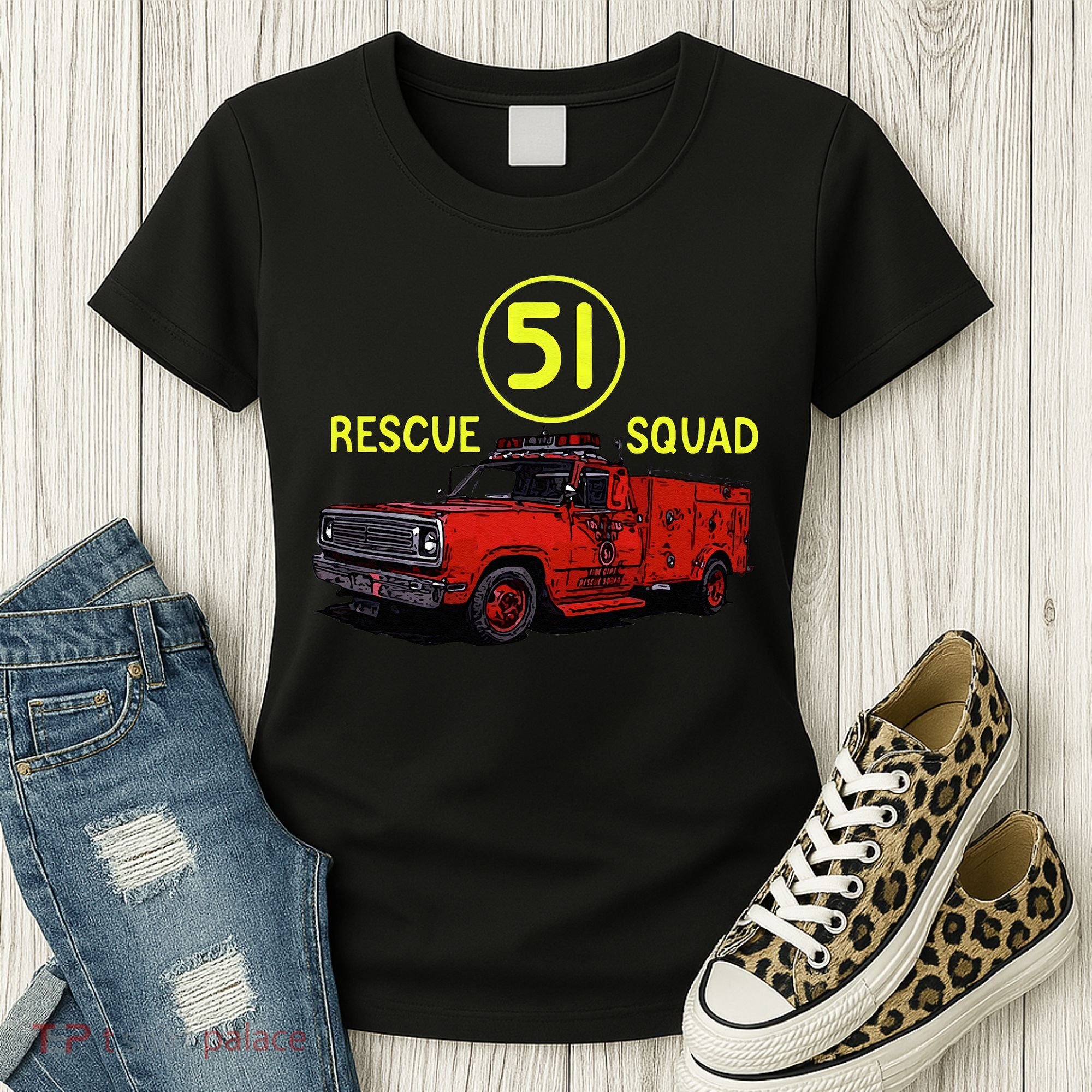 Truck Side 51 Emergency Squad Logo Essential Women's T-Shirt