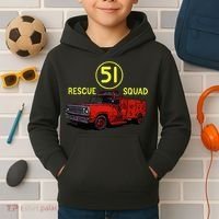 Truck Side 51 Emergency Squad Logo Essential Kids Hoodie thumb 2