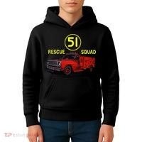 Truck Side 51 Emergency Squad Logo Essential Kids Hoodie thumb 4
