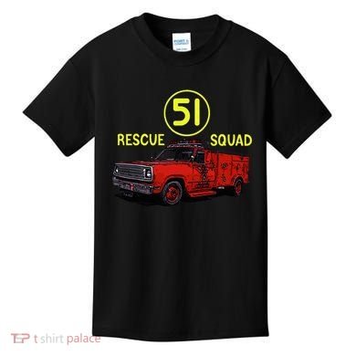Truck Side 51 Emergency Squad Logo Essential Kids T-Shirt