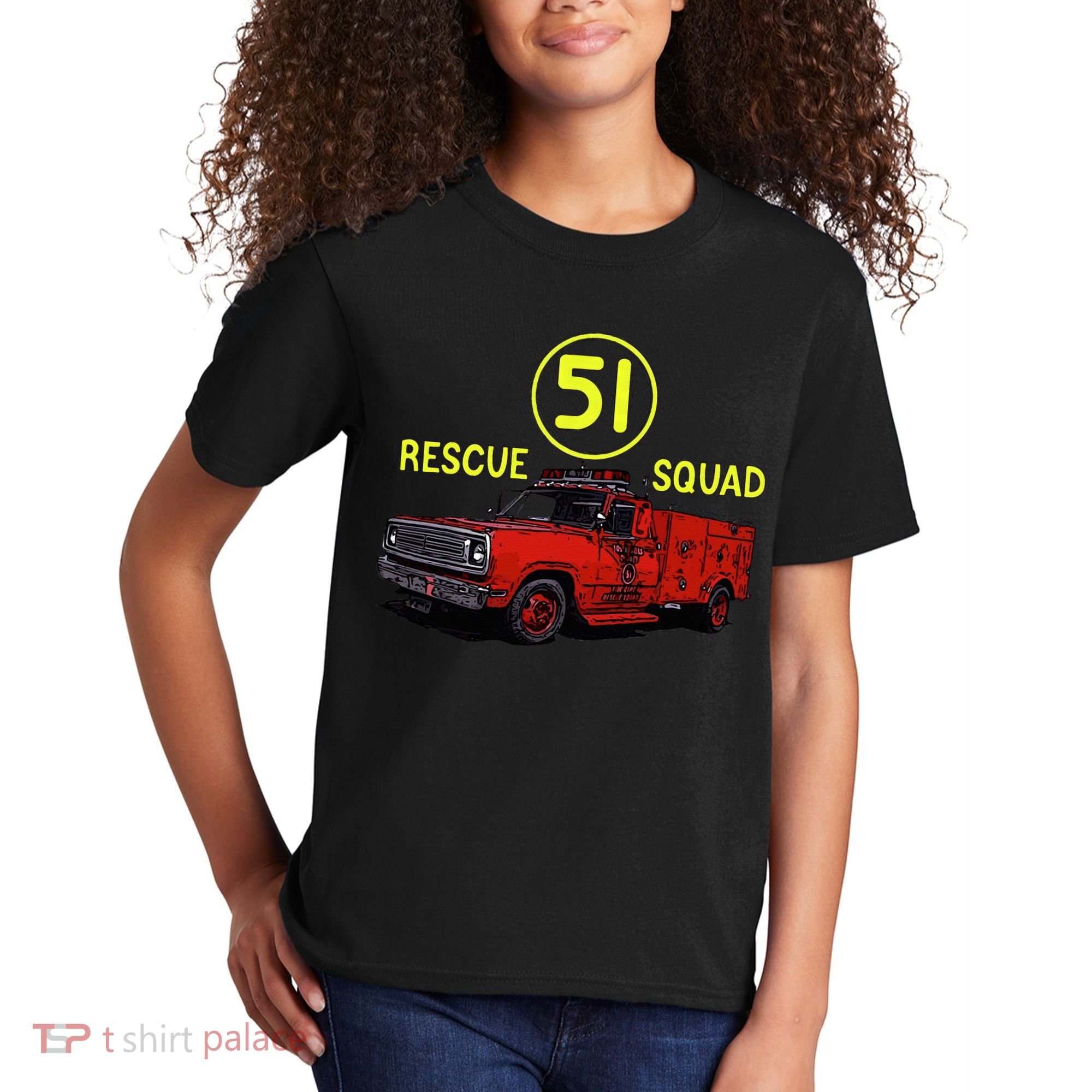 Truck Side 51 Emergency Squad Logo Essential Kids T-Shirt