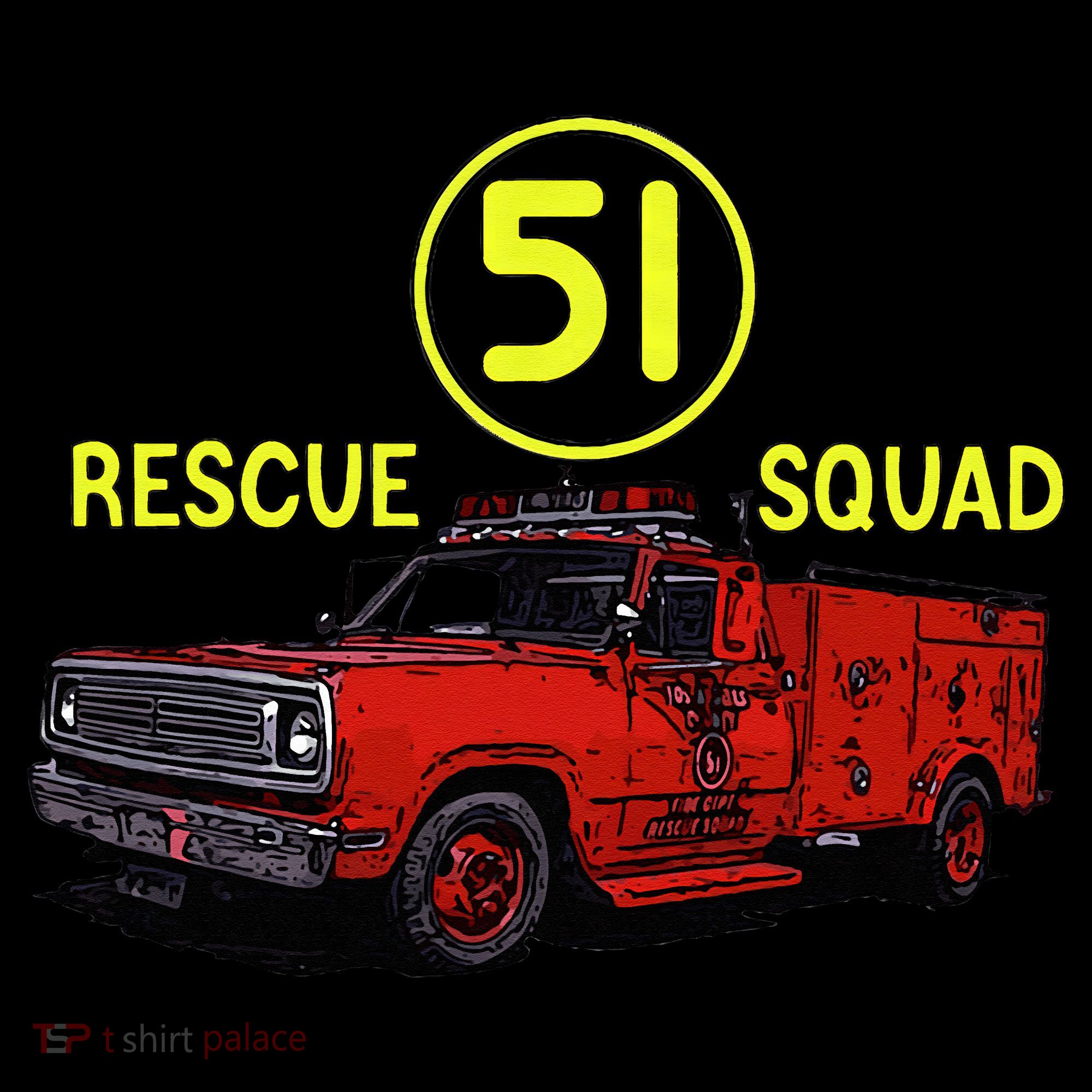 Truck Side 51 Emergency Squad Logo Essential Kids T-Shirt