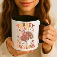 Turkey Says 67 Thanksgiving Coffee Mug thumb 3